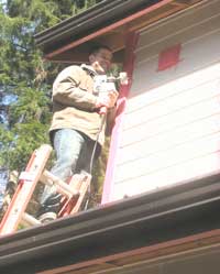 Installing an exterior floodlight